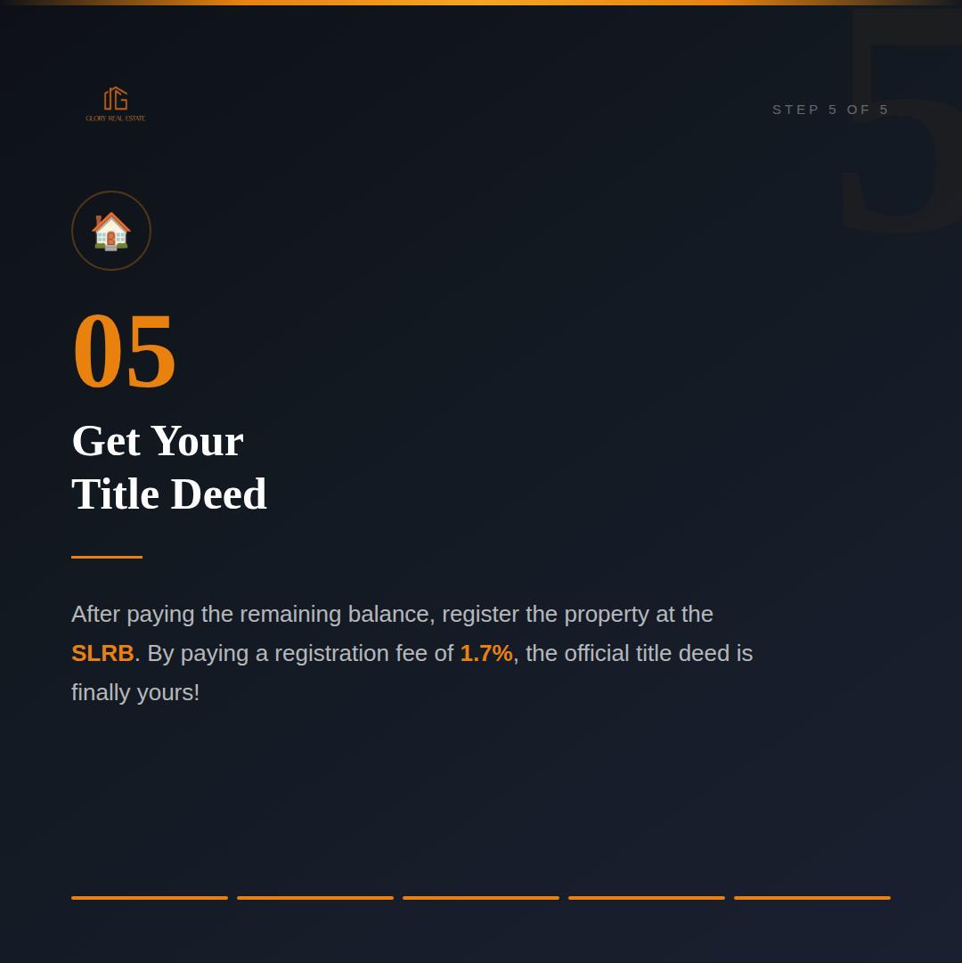 Step 5: Get Your Title Deed